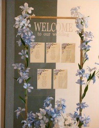 Wedding welcome display and guest list