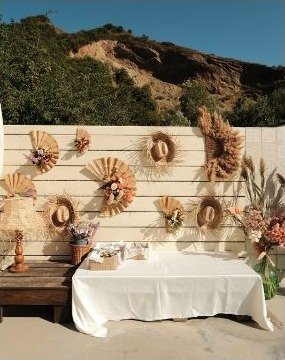 Boho aesthetic table setting